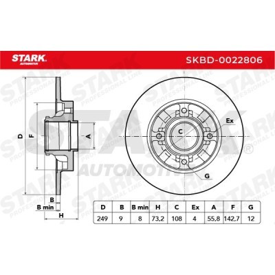 Bremsscheibe Stark SKBD-0022806 SKBD-0022806 - foto 3