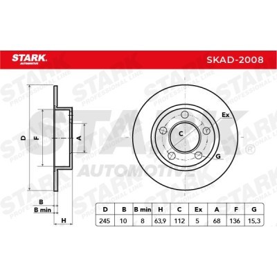 Bremsscheibe Stark SKAD-2008 SKAD-2008 - foto 5