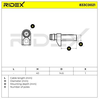 Impulsgeber, Kurbelwelle RIDEX 833C0021 833C0021 - foto 4