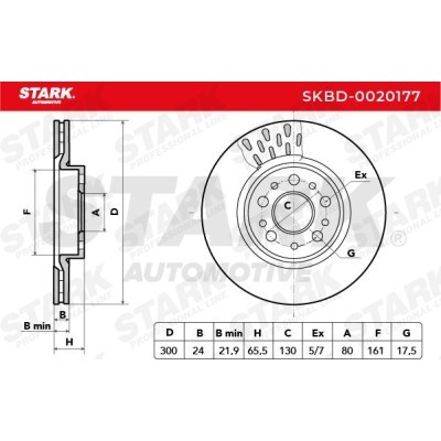 Bremsscheibe Stark SKBD-0020177 SKBD-0020177 - foto 5
