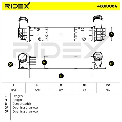 Ladeluftkühler RIDEX 468I0084 468I0084 - foto 5