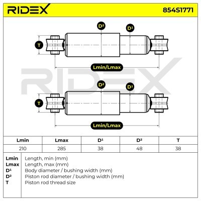 Stoßdämpfer RIDEX 854S1771 854S1771 - foto 3