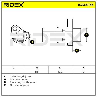 Impulsgeber, Kurbelwelle RIDEX 833C0133 833C0133 - foto 5