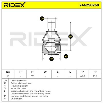 Traggelenk RIDEX 2462S0268 2462S0268 - foto 5