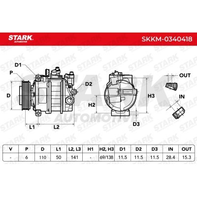Kompressor, Klimaanlage SKKM-0340418 - foto 7