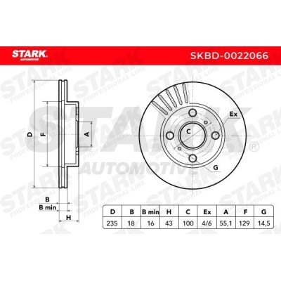 Bremsscheibe Stark SKBD-0022066 SKBD-0022066 - foto 4