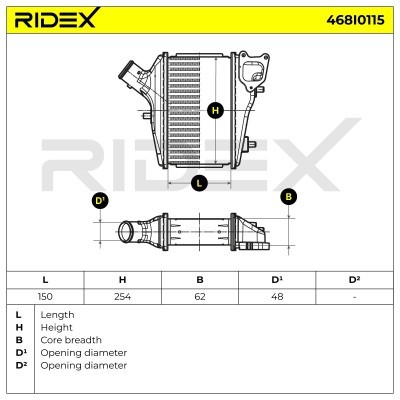 Ladeluftkühler RIDEX 468I0115 468I0115 - foto 7