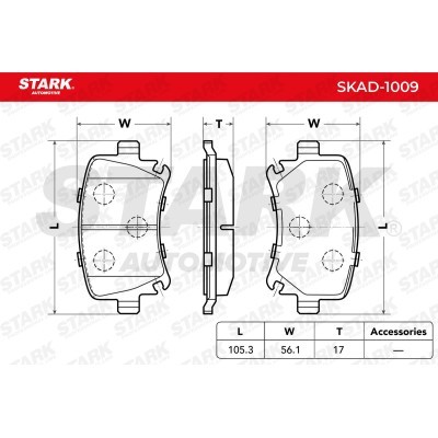 Bremsbeläge Satz Stark SKAD-1009 SKAD-1009 - foto 5