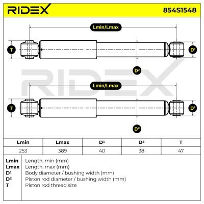 Stoßdämpfer RIDEX 854S1548 854S1548 - foto 3