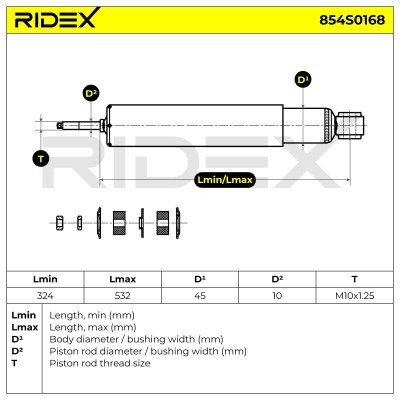 Stoßdämpfer RIDEX 854S0168 854S0168 - foto 4