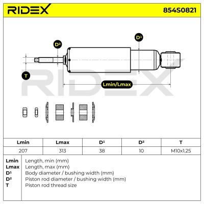 Stoßdämpfer RIDEX 854S0821 854S0821 - foto 6