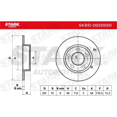 Bremsscheibe Stark SKBD-0020050 SKBD-0020050 - foto 6