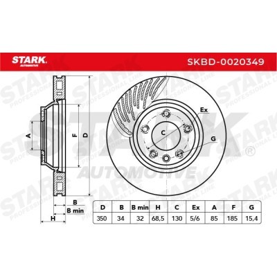 Bremsscheibe Stark SKBD-0020349 SKBD-0020349 - foto 7