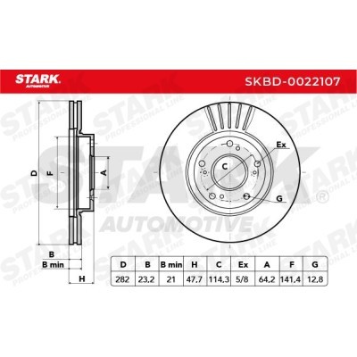 Bremsscheibe Stark SKBD-0022107 SKBD-0022107 - foto 5