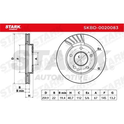 Bremsscheibe Stark SKBD-0020083 SKBD-0020083 - foto 5