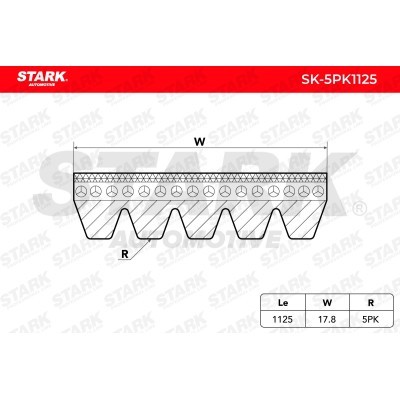 Keilrippenriemen Stark SK-5PK1125 SK-5PK1125 - foto 2