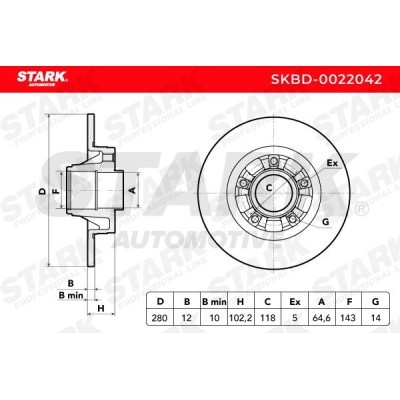 Bremsscheibe Stark SKBD-0022042 SKBD-0022042 - foto 5