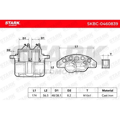 Bremssattel Stark SKBC-0460839 SKBC-0460839 - foto 6