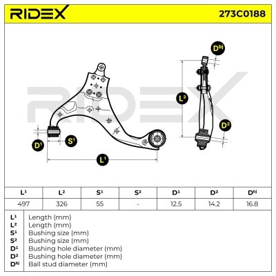 Querlenker RIDEX 273C0188 273C0188 - foto 4