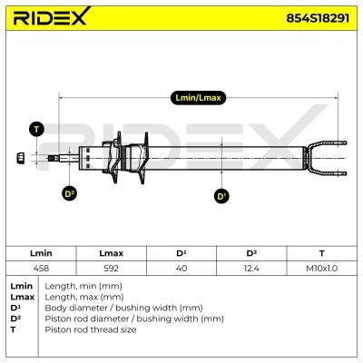 Stoßdämpfer RIDEX 854S18291 854S18291 - foto 7