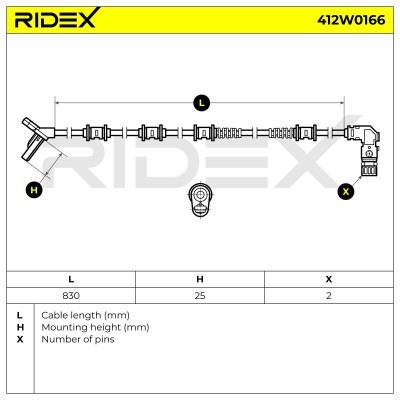 ABS Sensor RIDEX 412W0166 412W0166 - foto 4