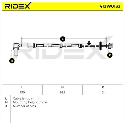 ABS Sensor RIDEX 412W0132 412W0132 - foto 4