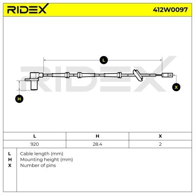 ABS Sensor RIDEX 412W0097 412W0097 - foto 4