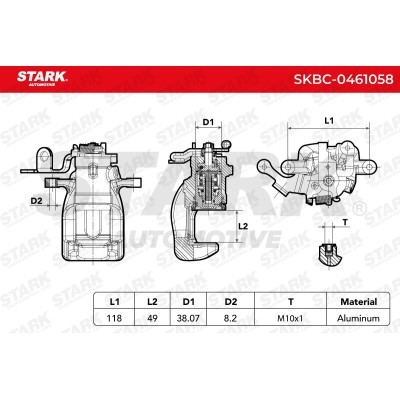 Bremssattel Stark SKBC-0461058 SKBC-0461058 - foto 6