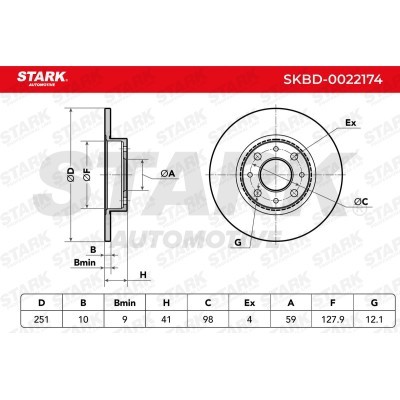 Bremsscheibe Stark SKBD-0022174 SKBD-0022174 - foto 5