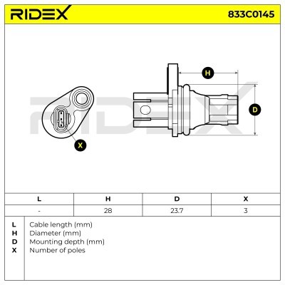 Impulsgeber, Kurbelwelle RIDEX 833C0145 833C0145 - foto 5
