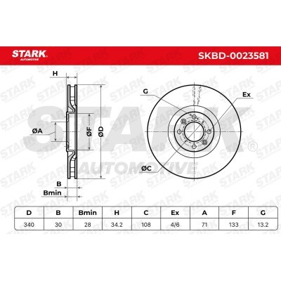 Bremsscheibe Stark SKBD-0023581 SKBD-0023581 - foto 6