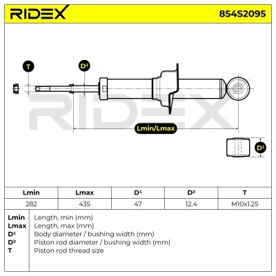 Stoßdämpfer RIDEX 854S2095 854S2095 - foto 10