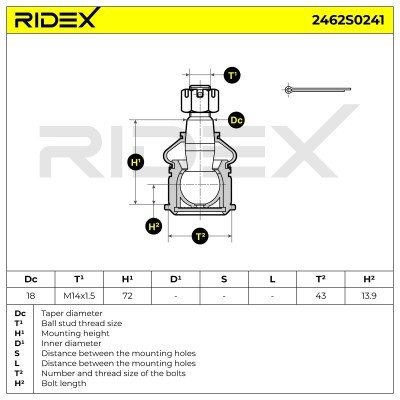 Traggelenk RIDEX 2462S0241 2462S0241 - foto 5