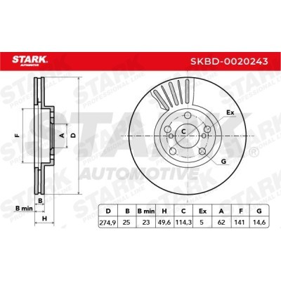 Bremsscheibe Stark SKBD-0020243 SKBD-0020243 - foto 4