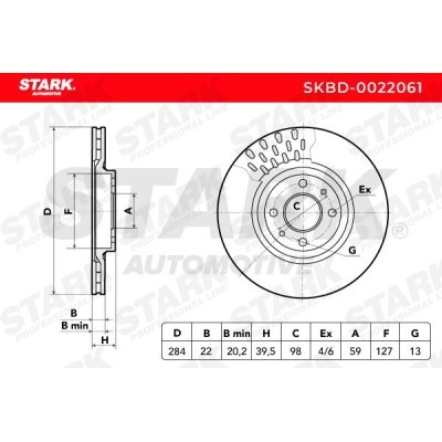 Bremsscheibe Stark SKBD-0022061 SKBD-0022061 - foto 5