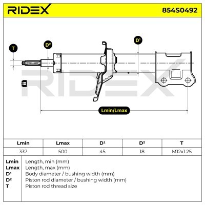 Stoßdämpfer RIDEX 854S0492 854S0492 - foto 5