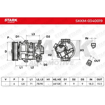 Kompressor, Klimaanlage SKKM-0340019 - foto 8