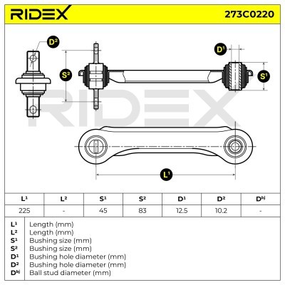 Querlenker RIDEX 273C0220 273C0220 - foto 5