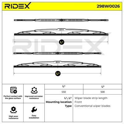 Wischblatt RIDEX 298W0026 298W0026 - foto 5