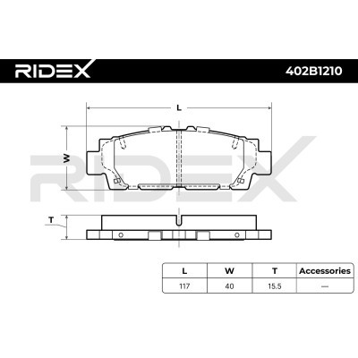 Bremsbeläge Satz RIDEX 402B1210 402B1210 - foto 7