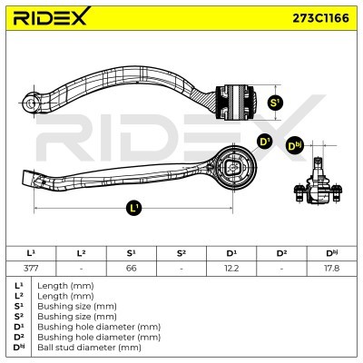 Querlenker RIDEX 273C1166 273C1166 - foto 10