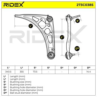 Querlenker RIDEX 273C0385 273C0385 - foto 5