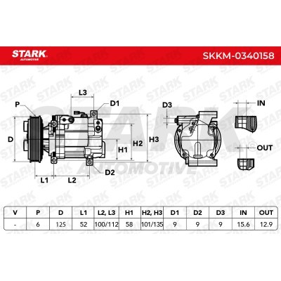 Kompressor, Klimaanlage SKKM-0340158 - foto 6