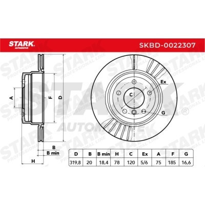 Bremsscheibe Stark SKBD-0022307 SKBD-0022307 - foto 5