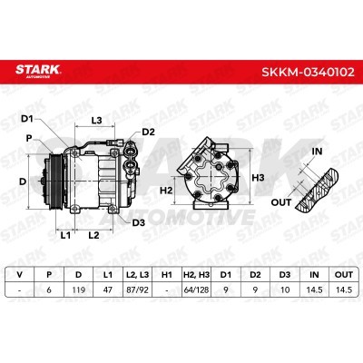 Kompressor, Klimaanlage SKKM-0340102 - foto 5