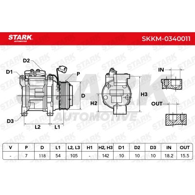 Kompressor, Klimaanlage SKKM-0340011 - foto 8
