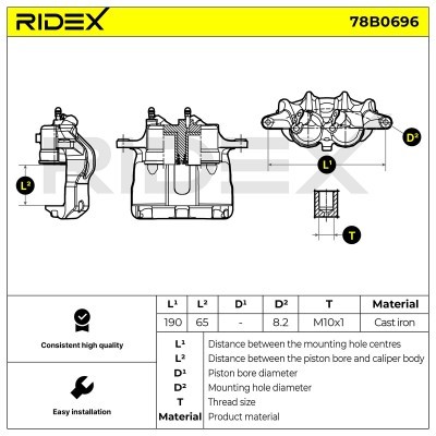 Bremssattel RIDEX 78B0696 78B0696 - foto 6