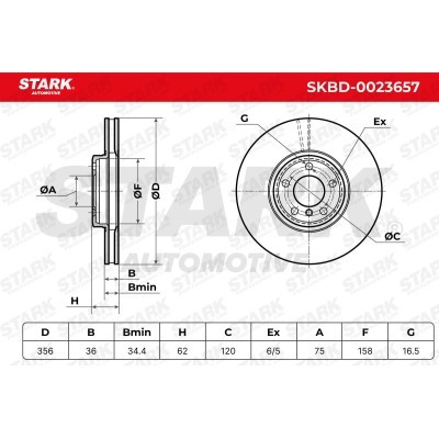 Bremsscheibe Stark SKBD-0023657 SKBD-0023657 - foto 6