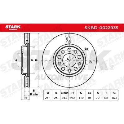 Bremsscheibe Stark SKBD-0022935 SKBD-0022935 - foto 3