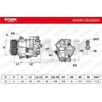 Kompressor, Klimaanlage SKKM-0340204 - foto 5